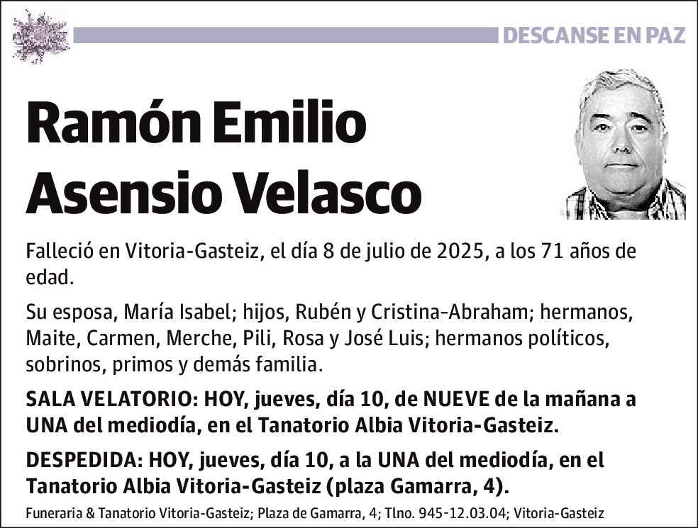 Ramón Emilio Asensio Velasco