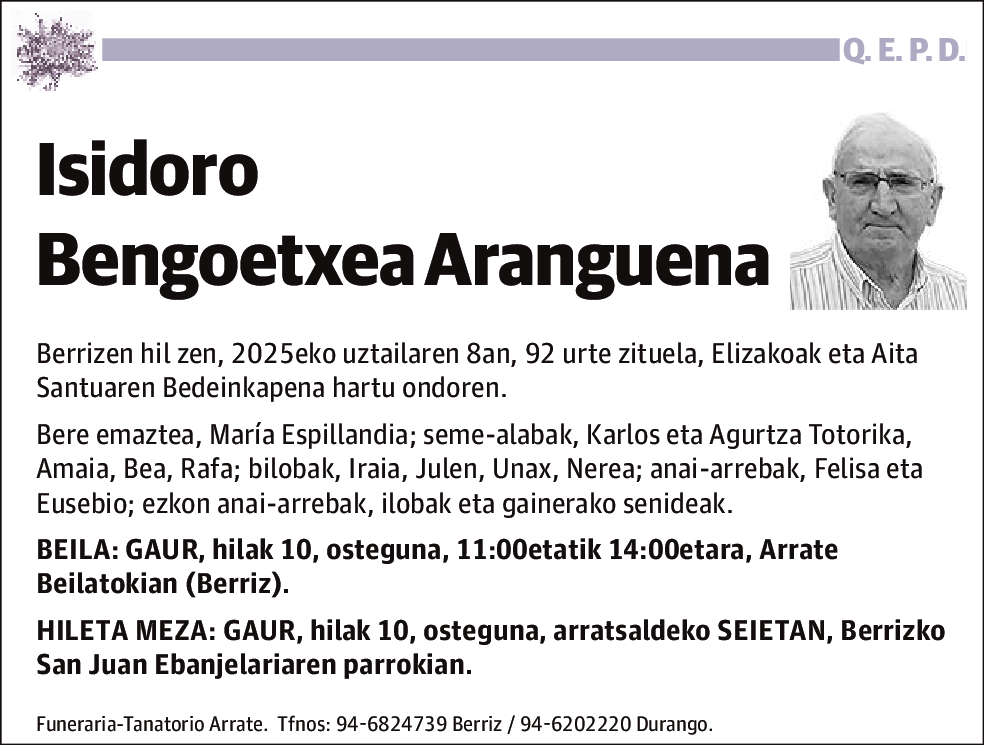 Isidoro Bengoetxea Aranguena