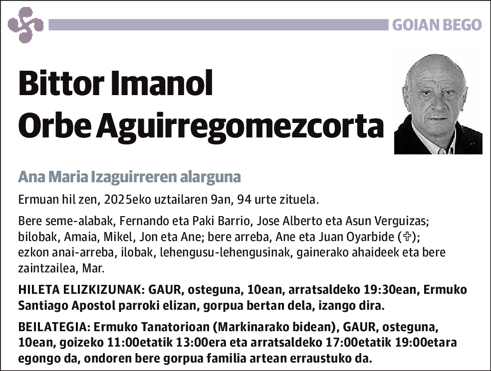 Bittor Imanol Orbe Aguirregomezcorta