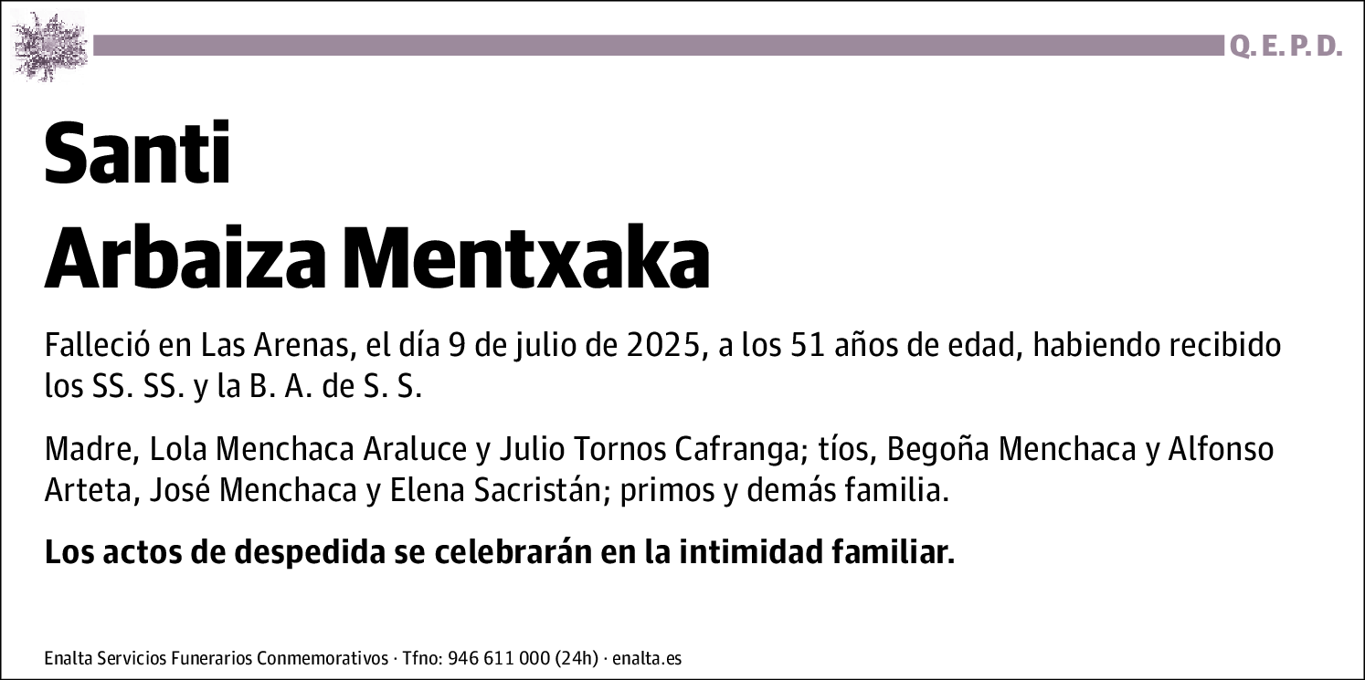 Santi Arbaiza Mentxaca