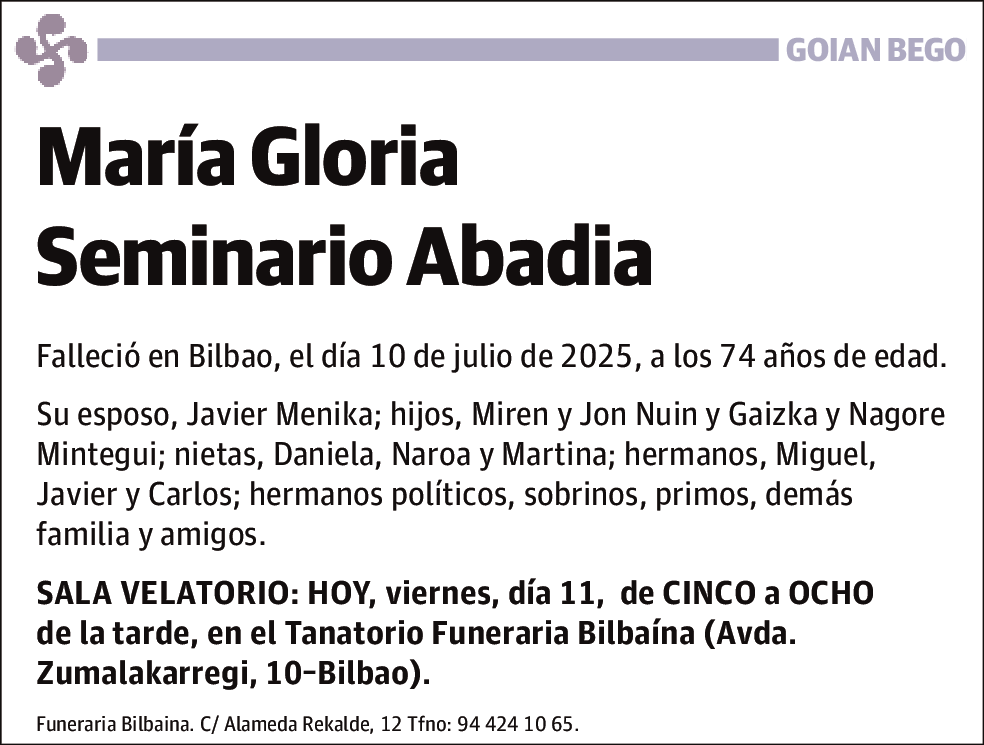 María Gloria Seminario Abadia