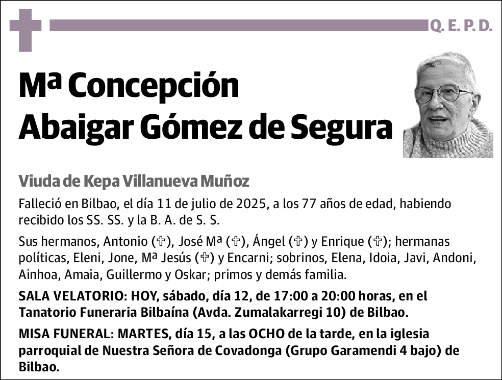 Mº Concepción Abaigar Gómez De Segura