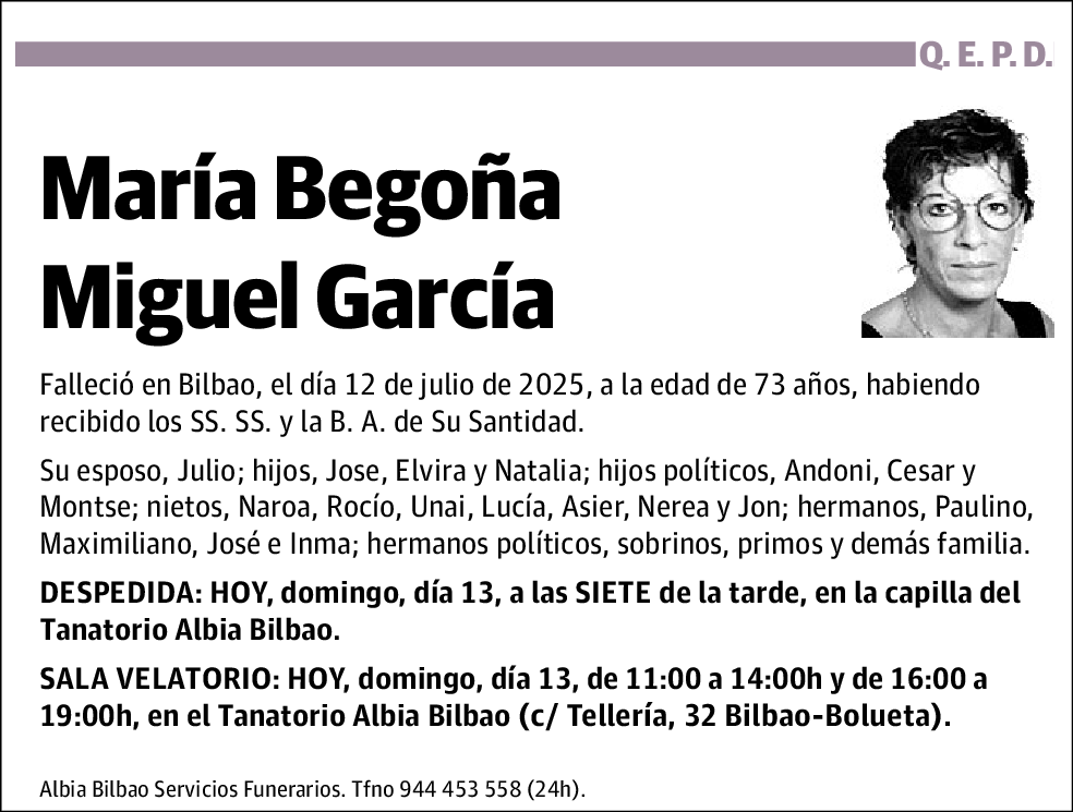 María Begoña Miguel García