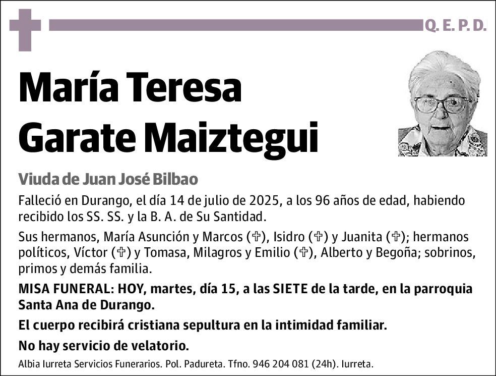 María Teresa Garate Maiztegui