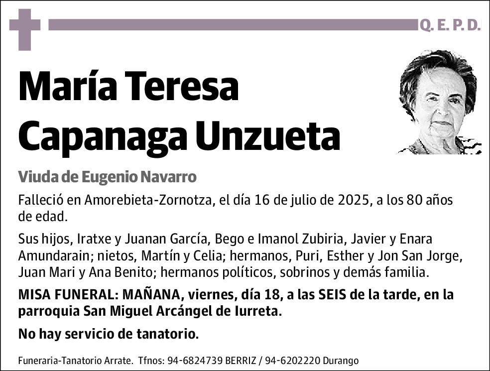 María Teresa Capanaga Unzueta