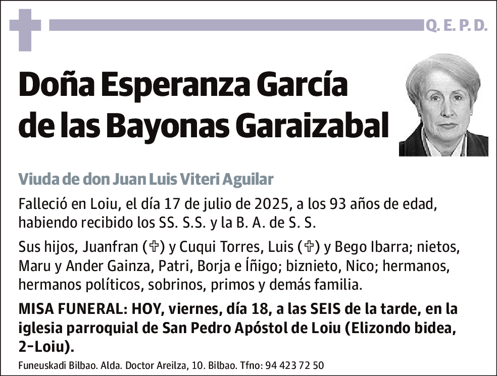 Esperanza García de Las Bayonas Garaizabal