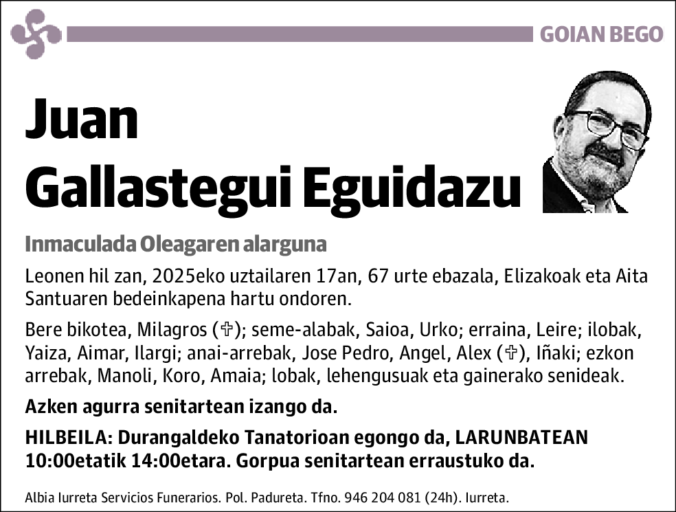 Juan Gallastegui Eguidazu