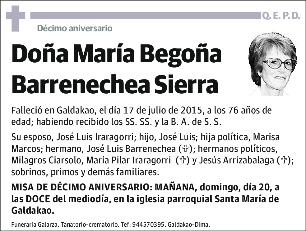 María Begoña Barrenechea Sierra