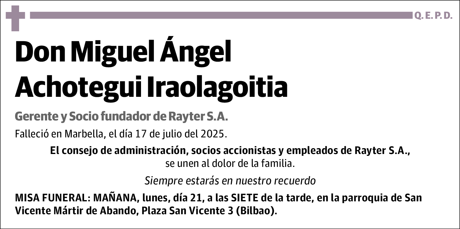 Miguel Angel Achotegui Iraolagoitia