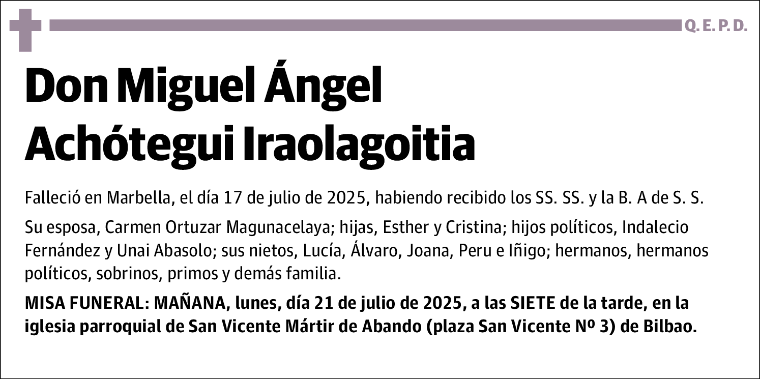 Miguel Angel Achotegui Iraolagoitia