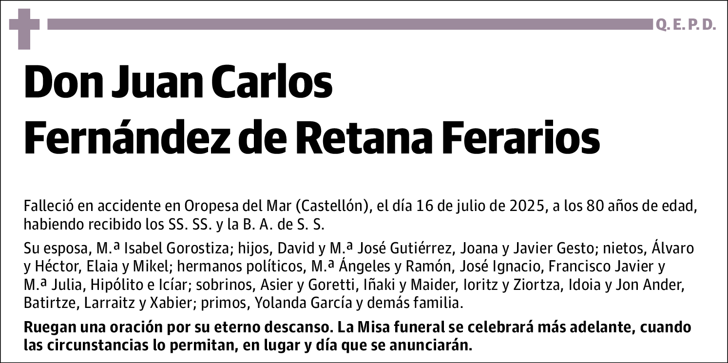 Juan Carlos Fernández de Retana Ferarios