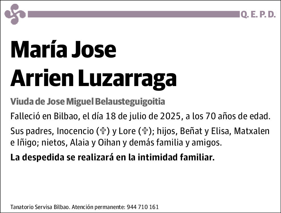 Amria Jose Arrien Luzarraga