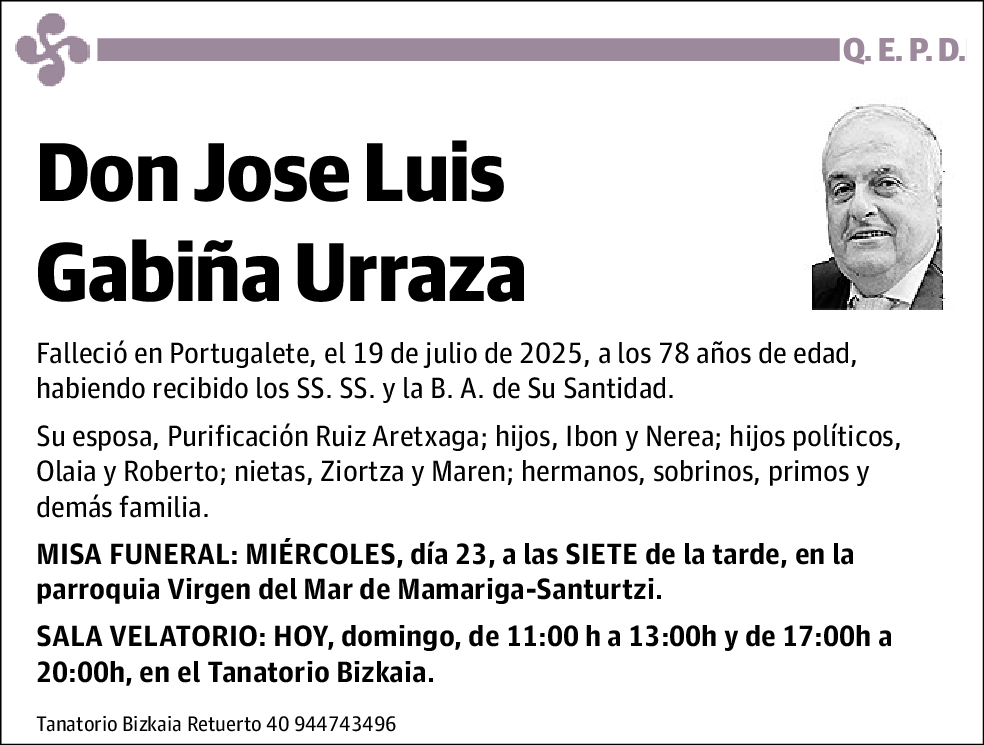 Jose Luis Gabiña Urraza