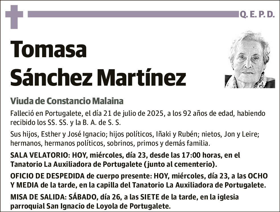 Tomasa Sánchez Martínez