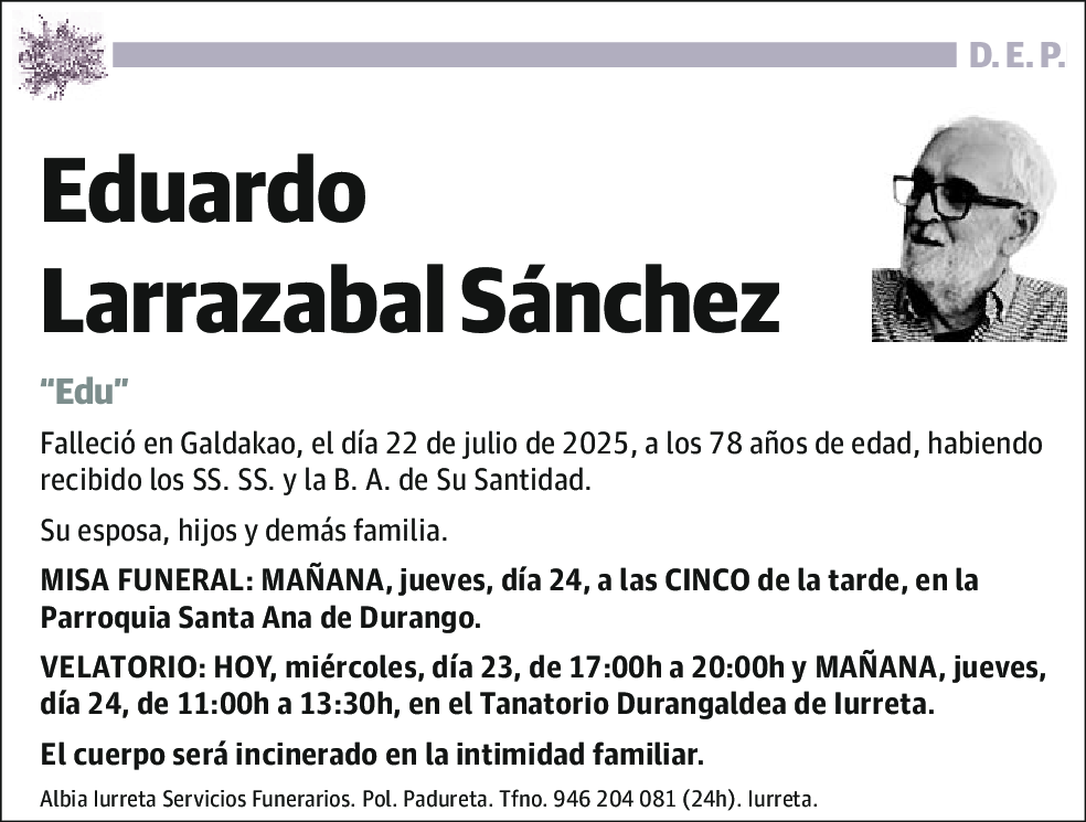 Eduardo Larrazabal Sánchez