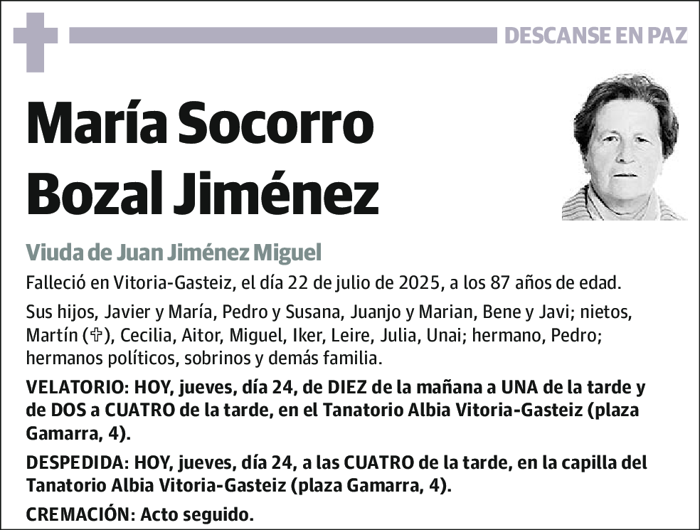 María Socorro Bozal Jiménez