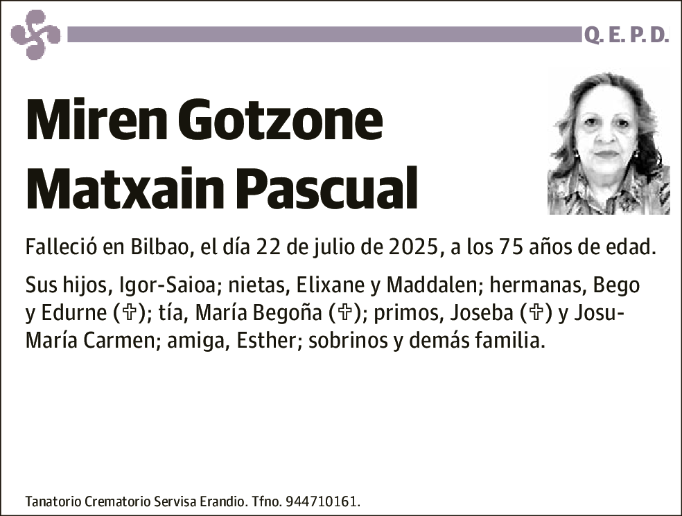 Miren Gotzone Matxain Pascual