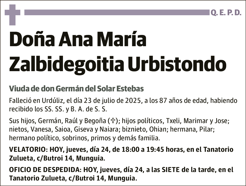 Ana María Zabalbidegoitia Urbistondo