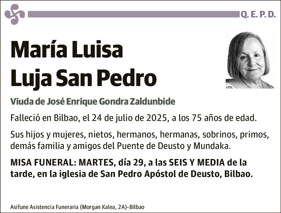 María Luisa Luja San Pedro