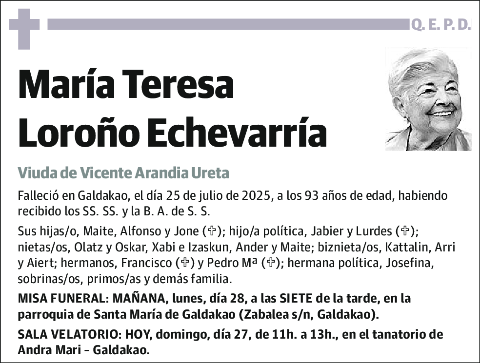 María Teresa Loroño Echevarría