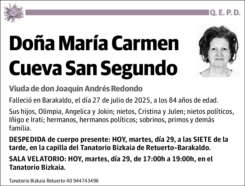 Maria Carmen Cueva San Segundo