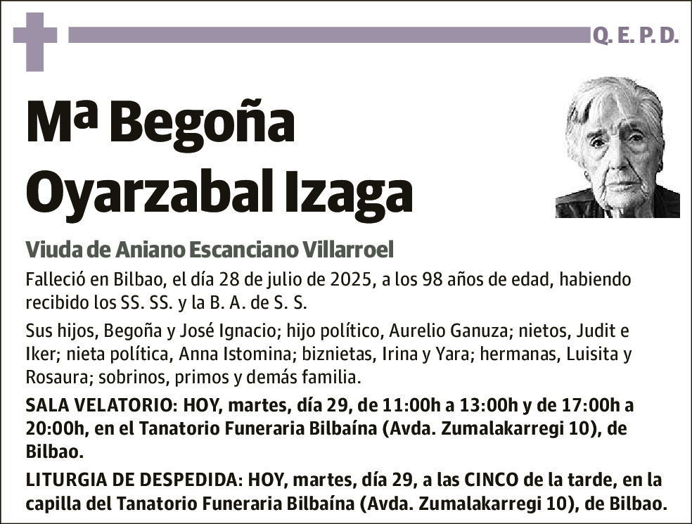 Mº Begoña Oyarzabal Izaga