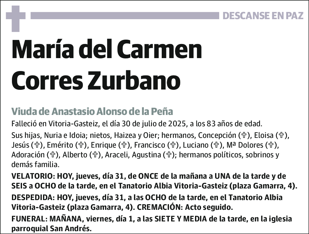 María del Carmen Corres Zurbano