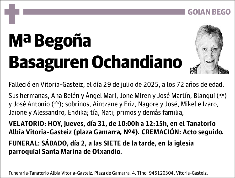 Mªbegoña Basaguren Ochandiano