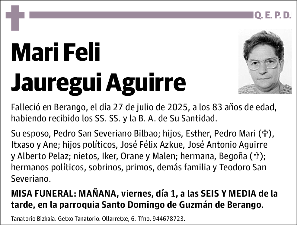 María Felisa Jauregui Aguirre
