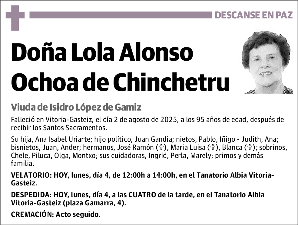 Maria Dolores Alonso Ochoa de Chichetru