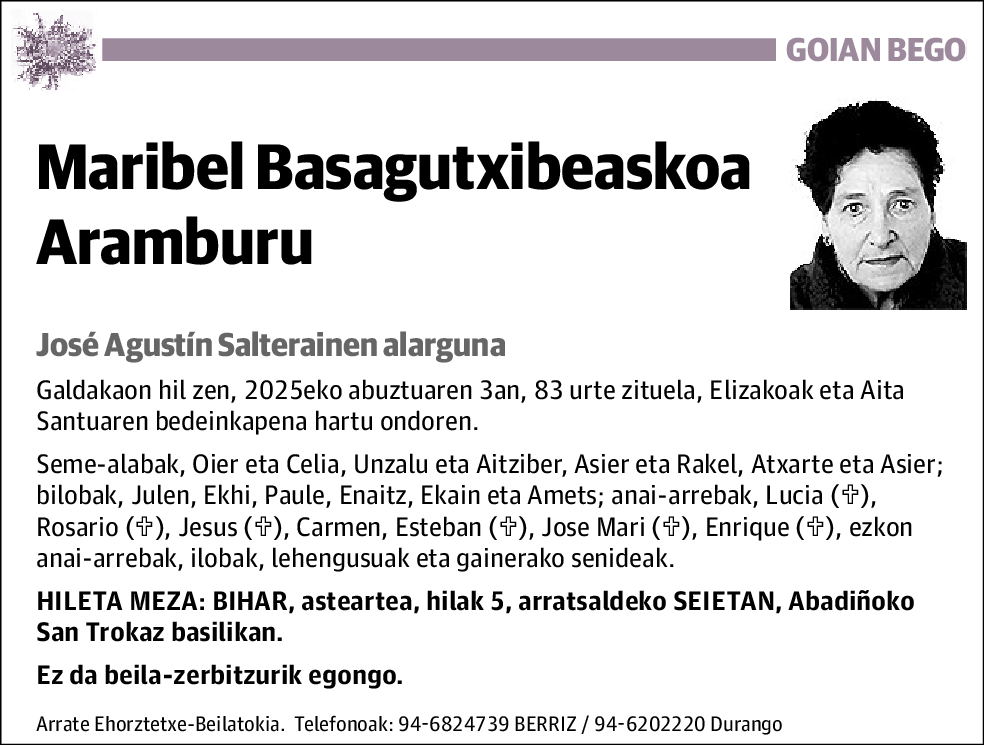 Maribel Basagutxibeaskoa Aramburu
