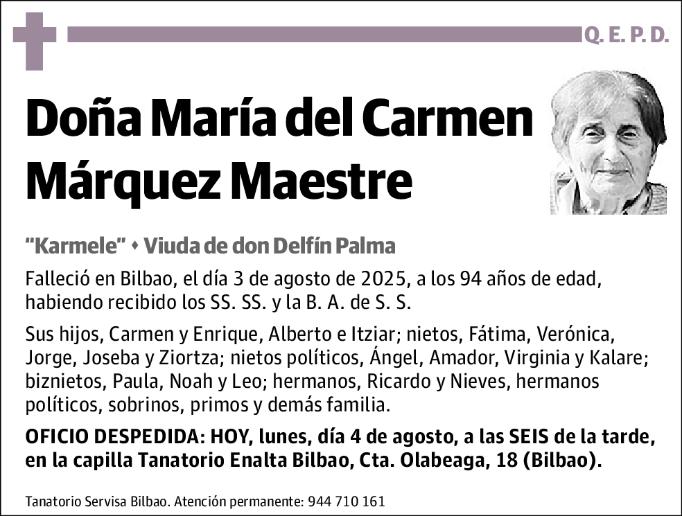 María El Carmen Márquez Maesrte
