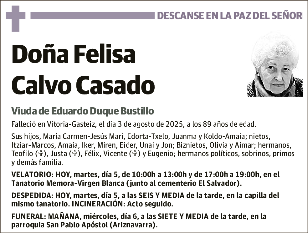 Felisa Calvo Casado