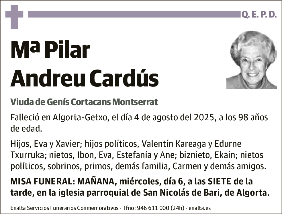 Mª Pilar Andreu Cardús