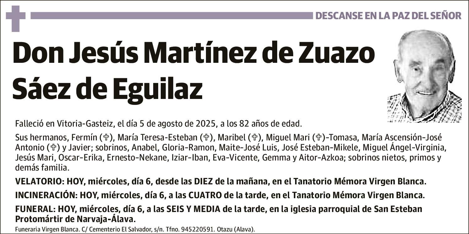 Jesús Martínez de Zuazo Sáez de Eguilaz