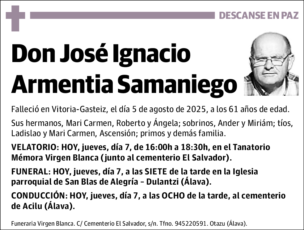 Jose Ignacio Armentia Samaniego