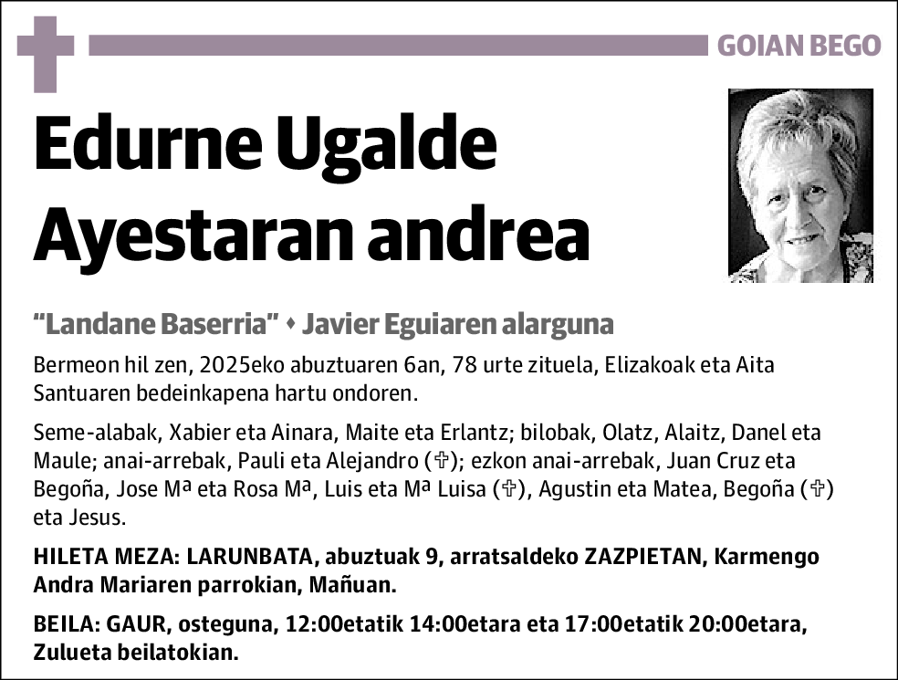 Edurne Ugalde Ayestaran