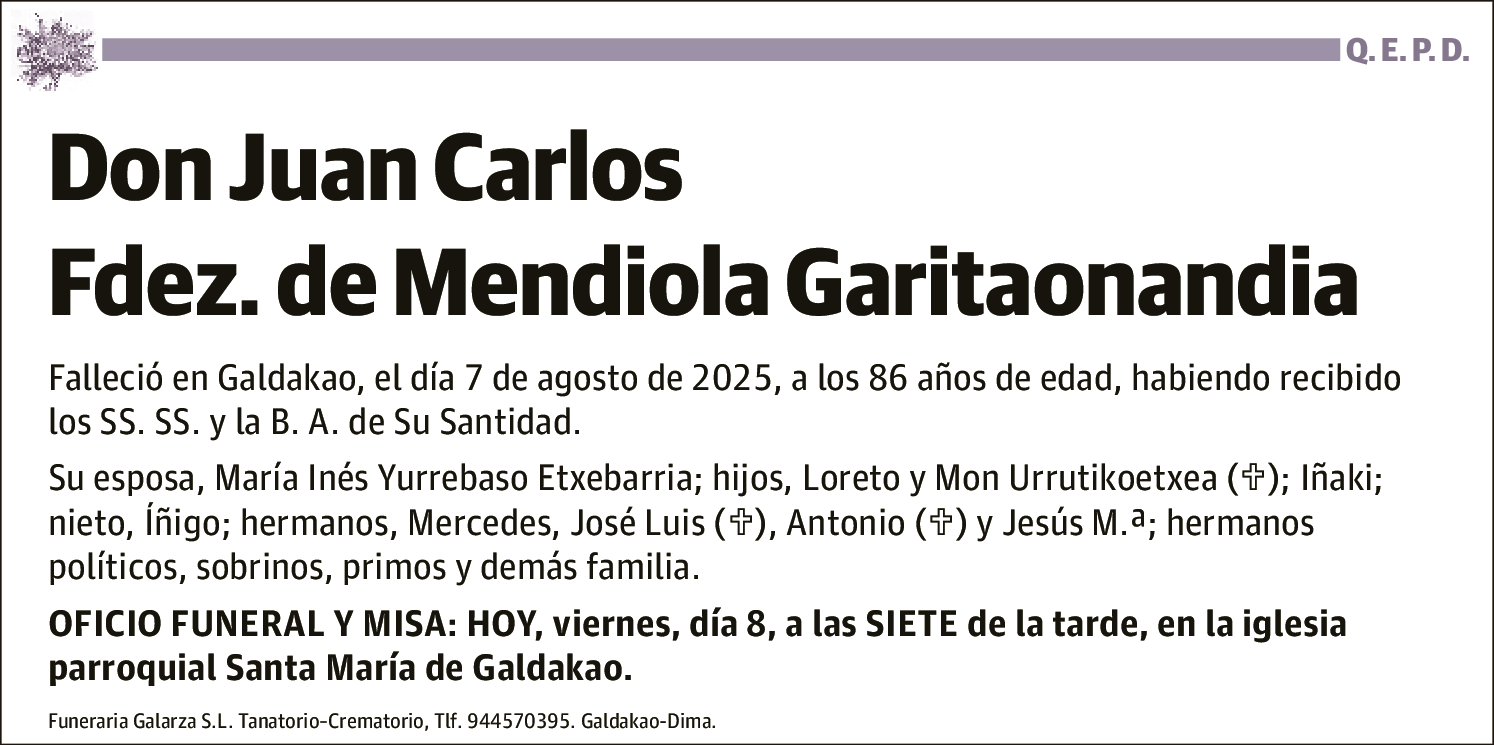 Juan Carlos Fdez. de Mendiola Garitaonandia