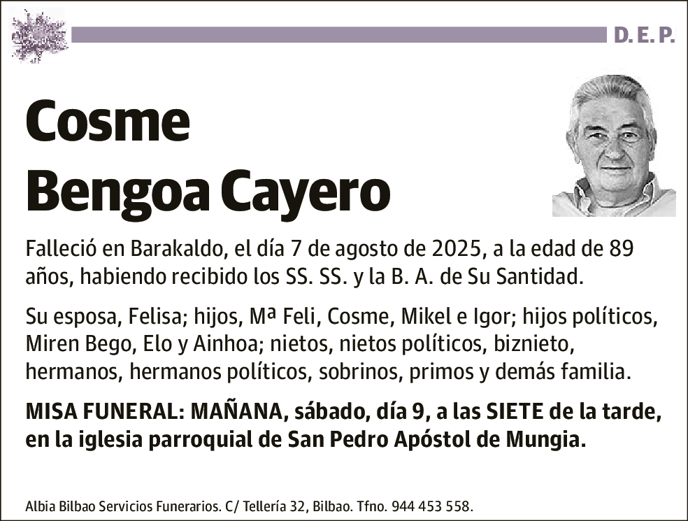 Cosme Bengoa Cayero