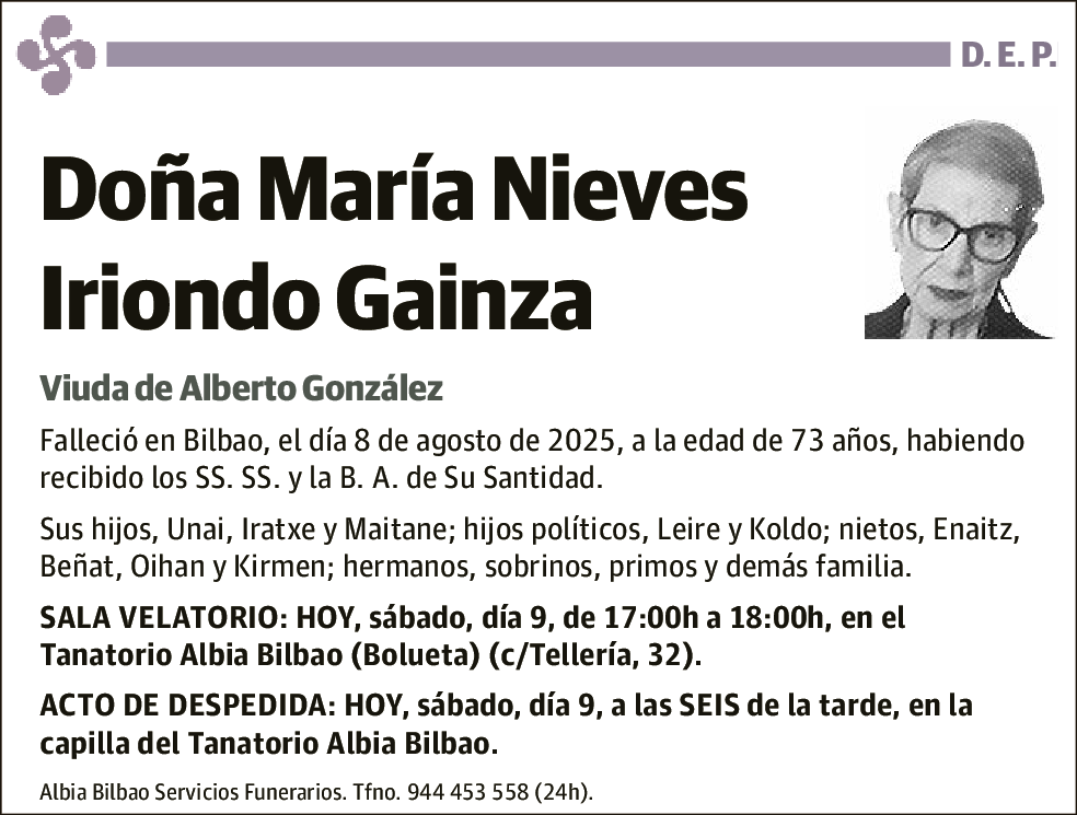 María Nieves Iriondo Gainza