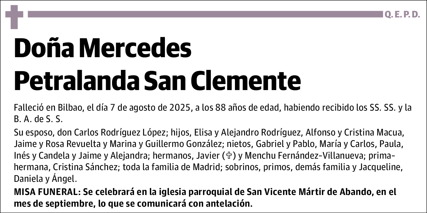Mercedes Petralanda San Clemente