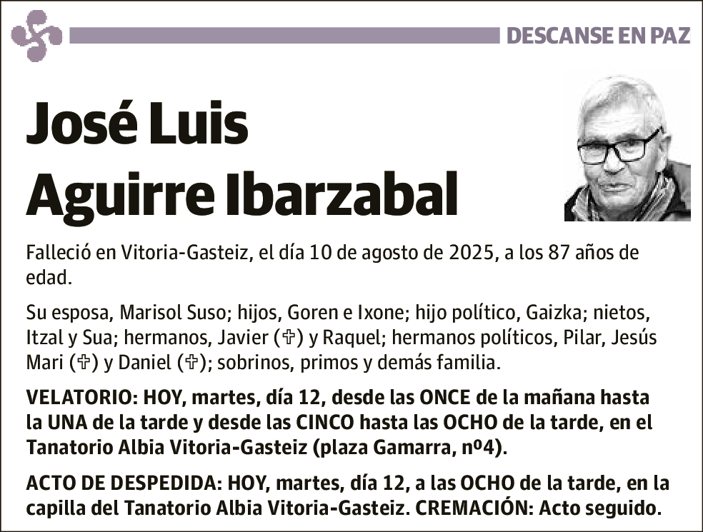José Luis Aguirre Ibarzabal