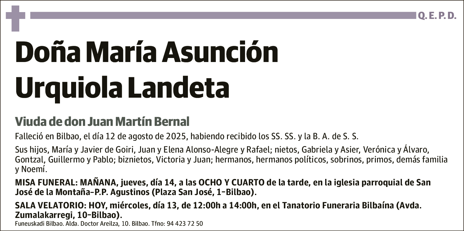 María Asunción Urquiola Landeta