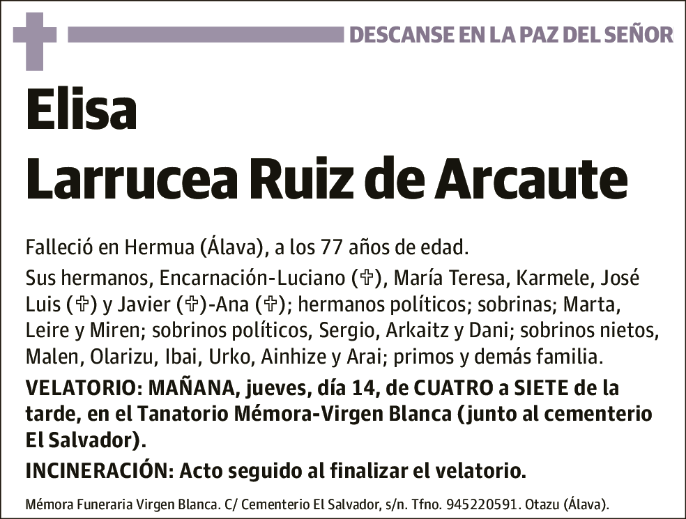 Elisa Larrucea Ruiz de Arcaute