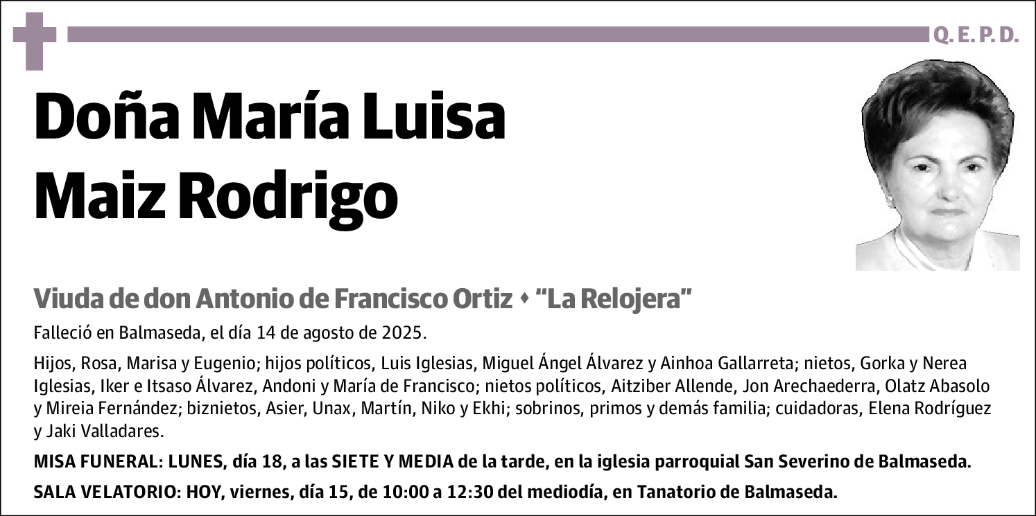 María Luisa Maiz Rodrigo