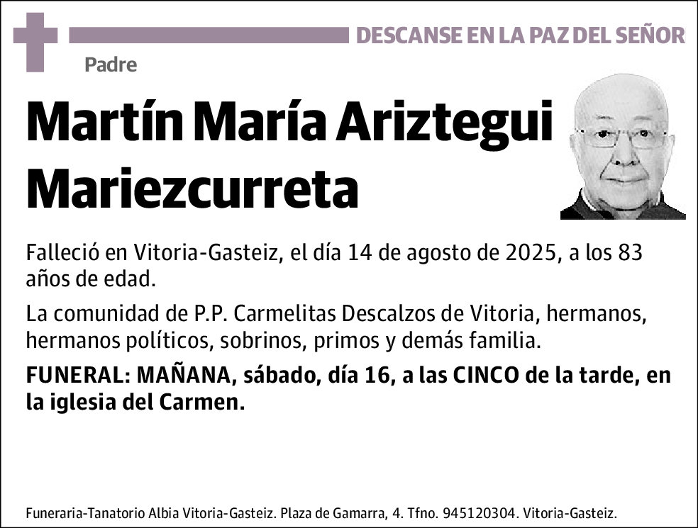 Martín María Ariztegui Mariezcurreta