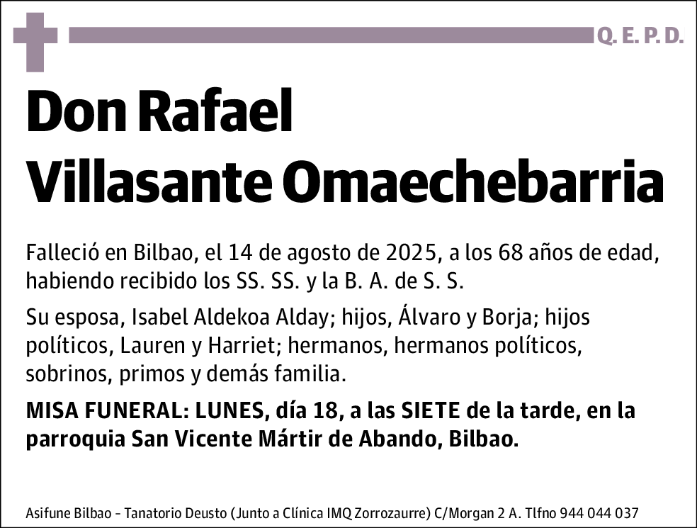 Rafael Villasante Omaechebarria