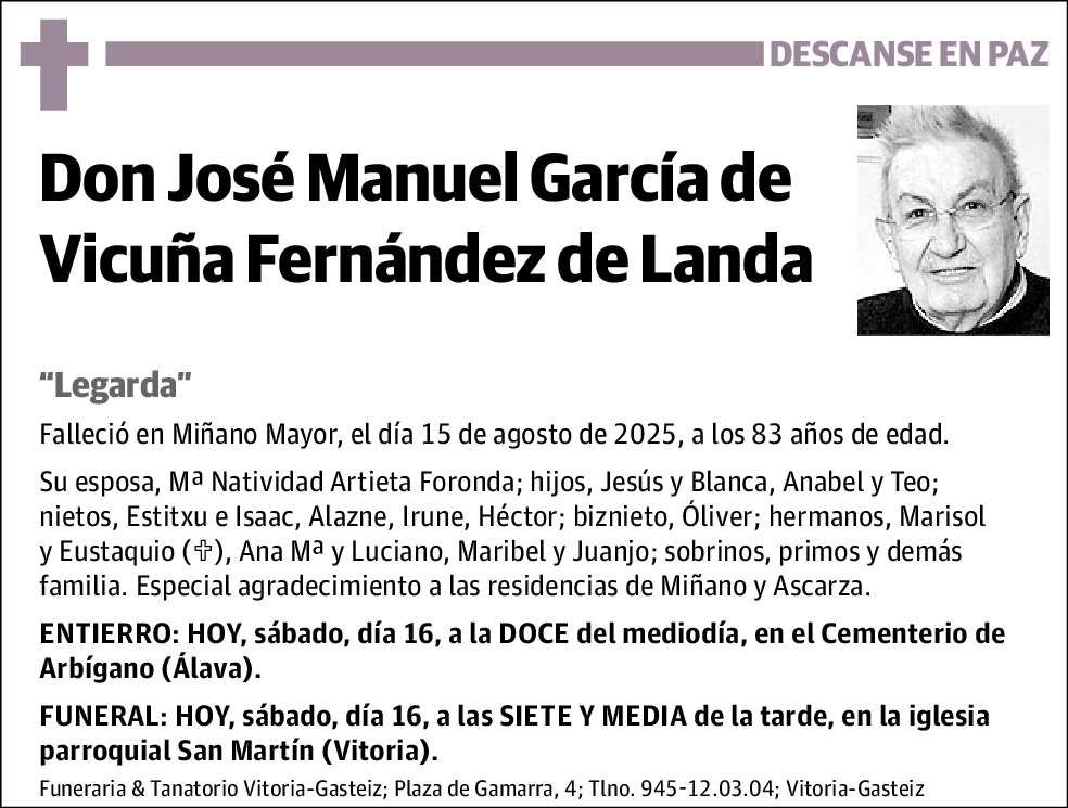 Jose Manuel García de Vicuña Fernández De Landa