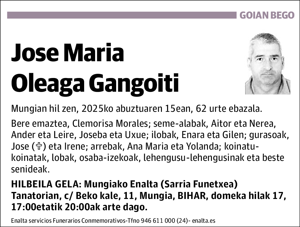 Jose María Oleaga Gangoiti