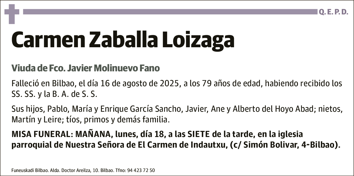 Carmen Zaballa Loizaga